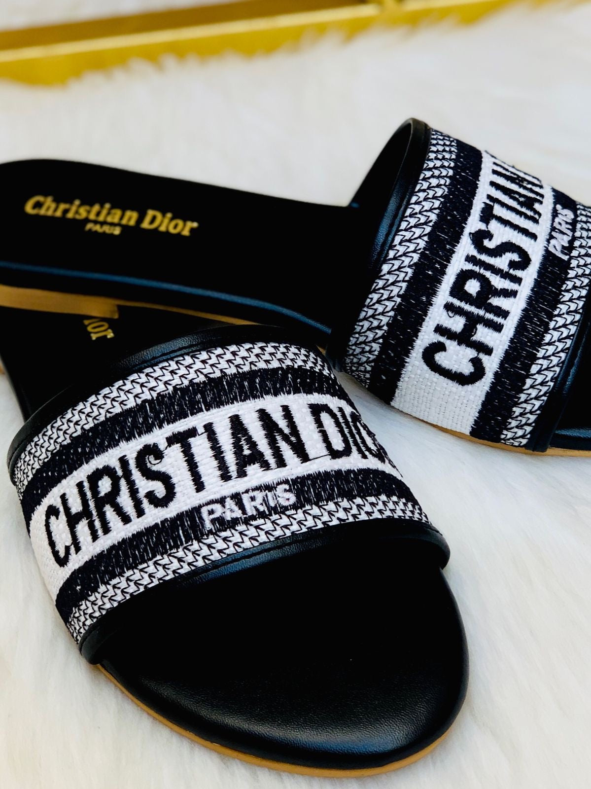 Dior slides (Embroidery)