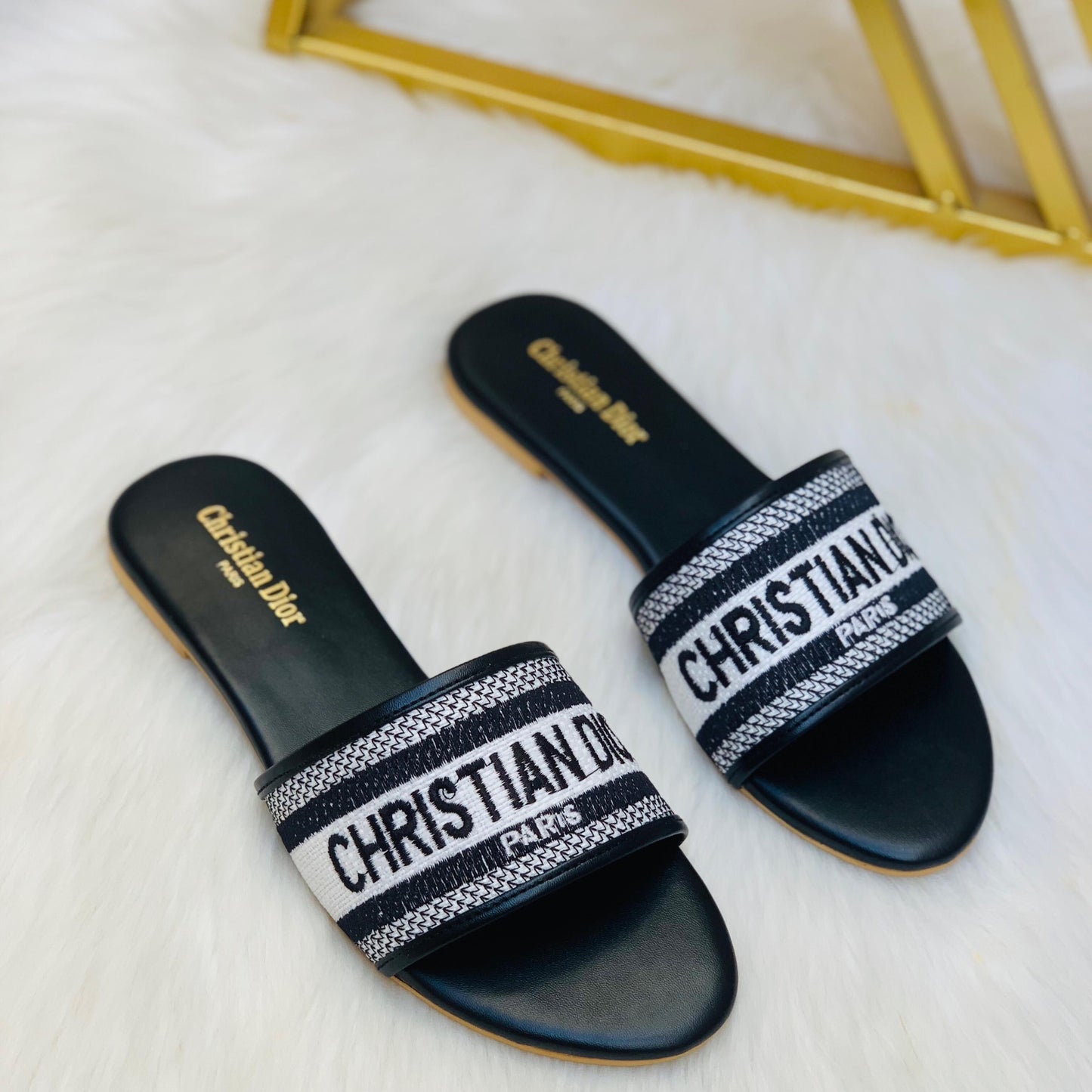 Dior slides (Embroidery)
