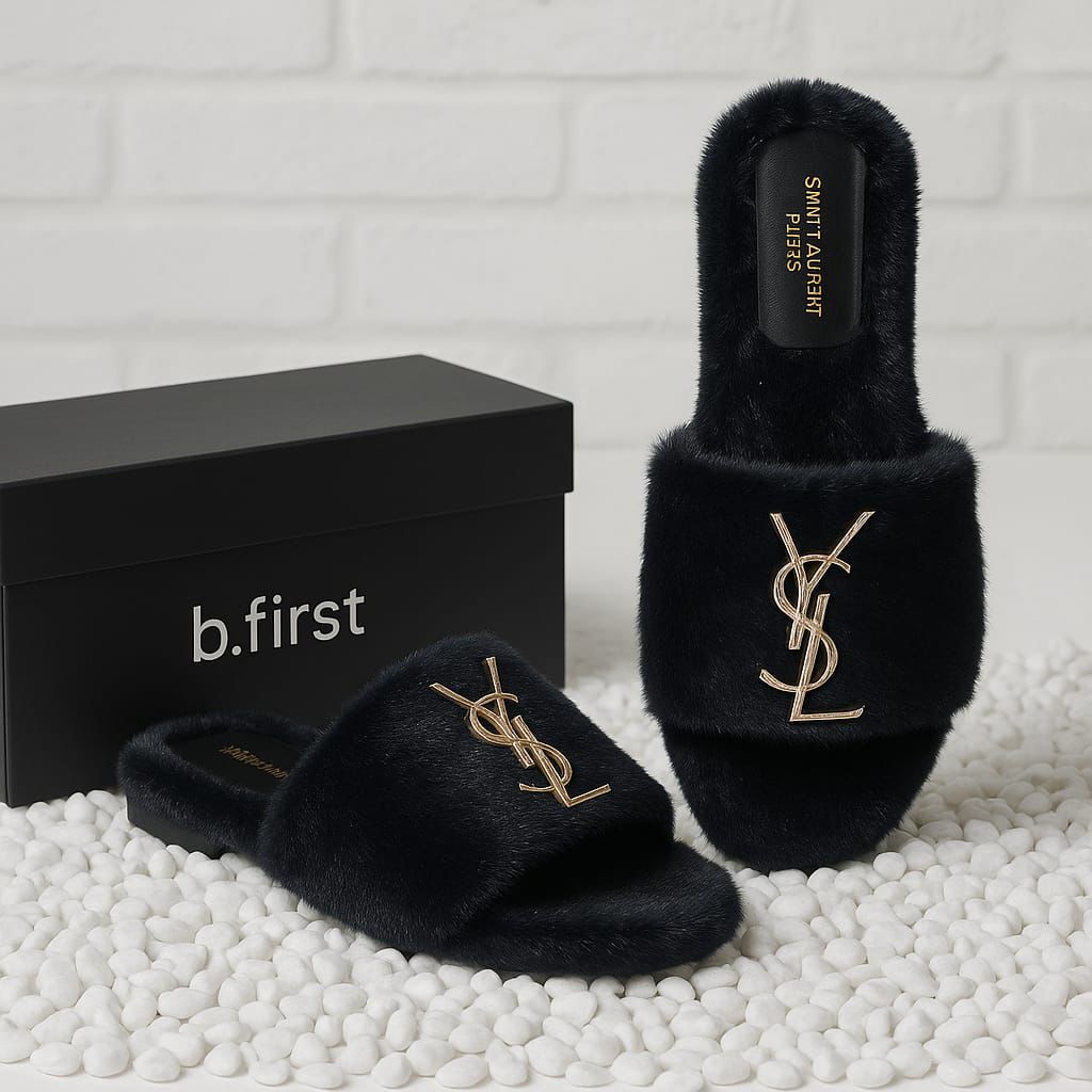 YSL Furr Slippers
