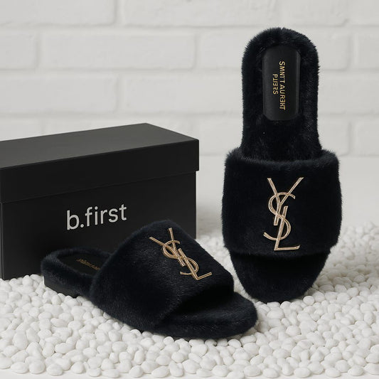 YSL Furr Slippers